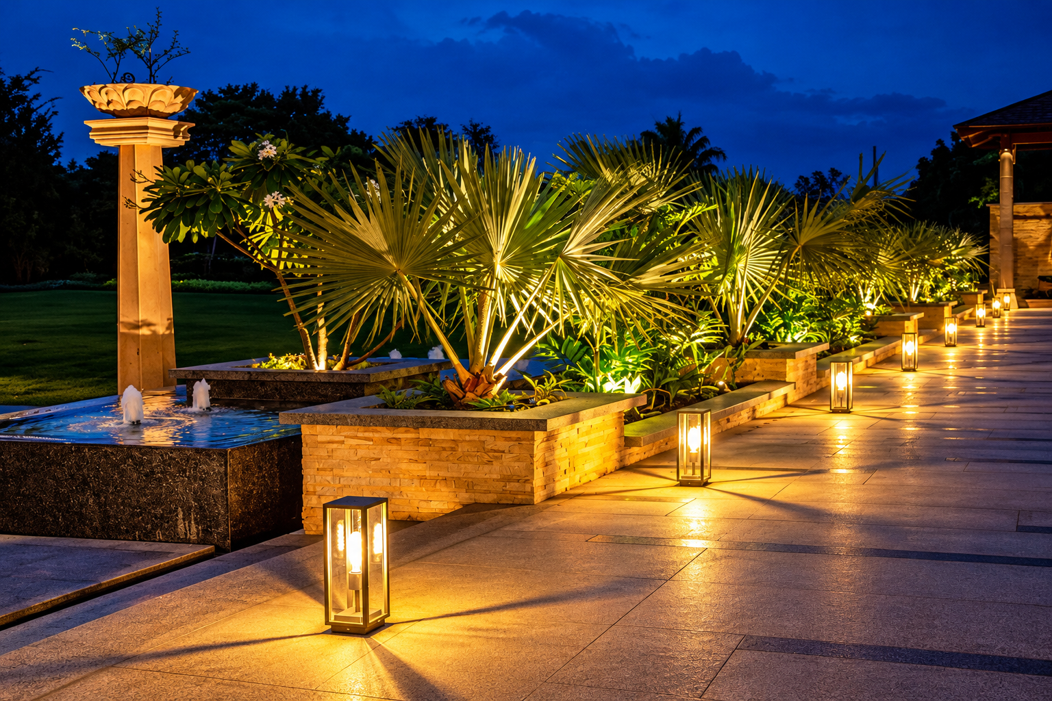 Gaurav Garden - Night Walkway